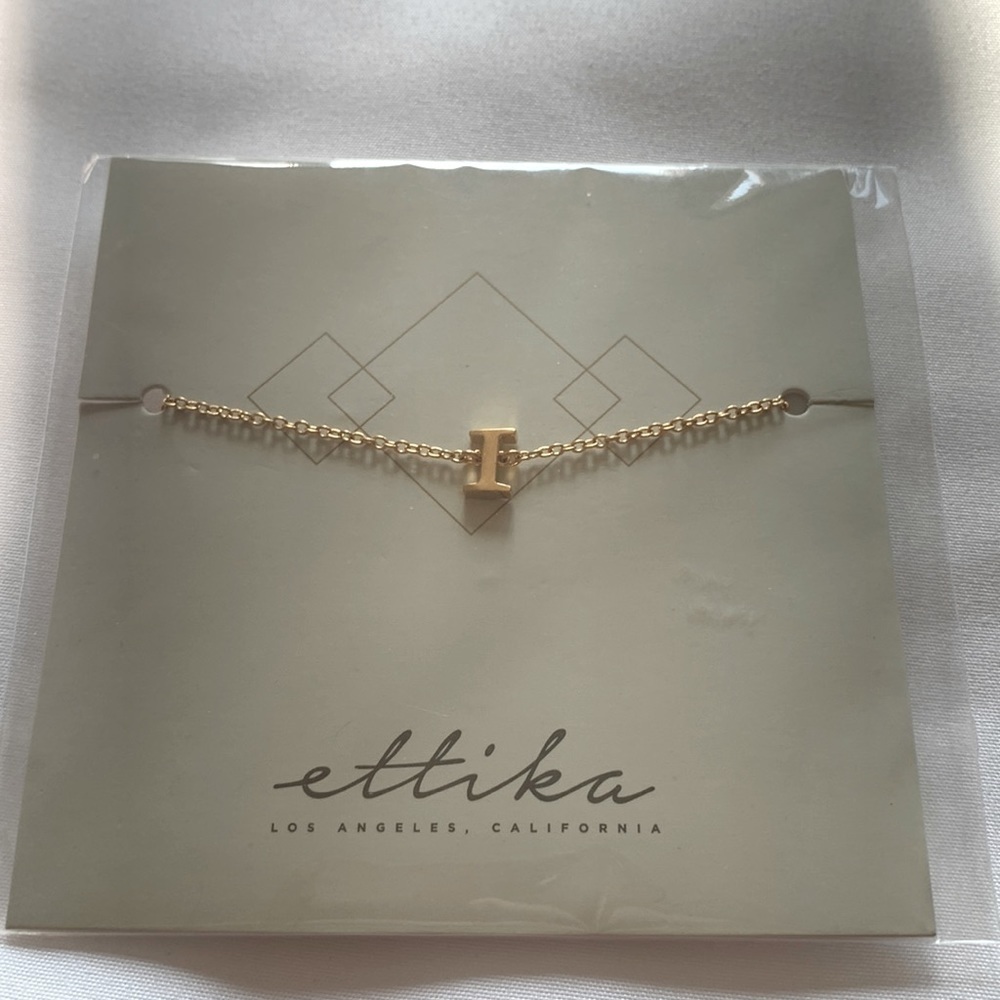 NWT ettika “I” initial anklet or bracelet